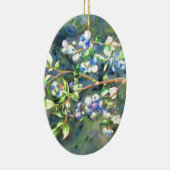 Blaubeeren, romantische Früchte Aquarellmalerei Keramikornament (Rechts)