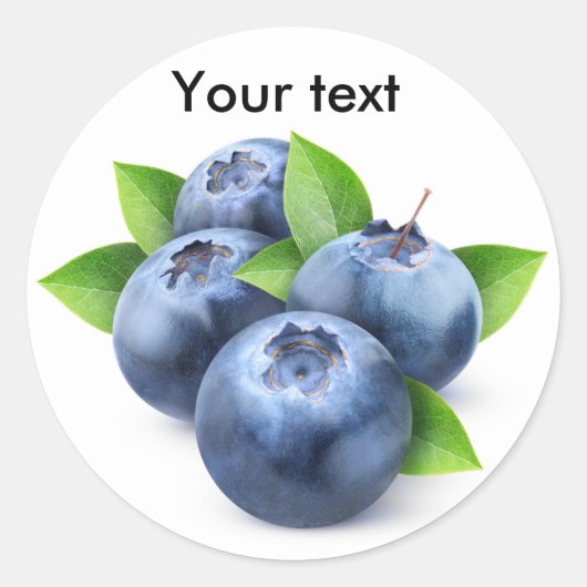 Blaubeeren Runder Aufkleber (Vorderseite)