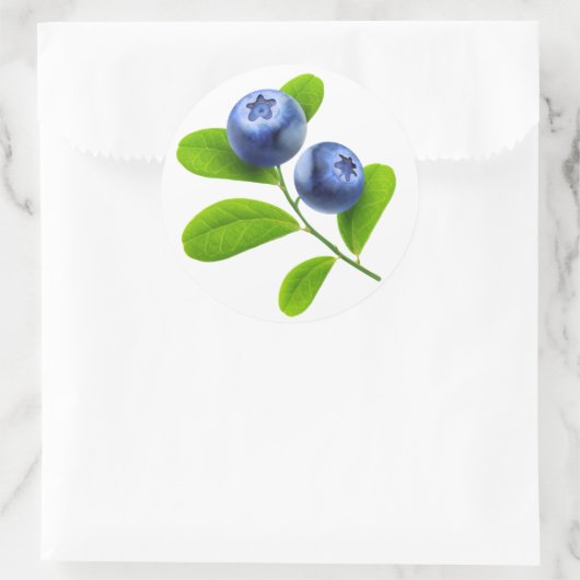 Blaubeeren Runder Aufkleber (Tasche)