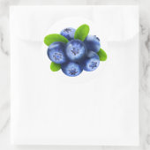 Blaubeeren Runder Aufkleber (Tasche)
