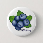 Blaubeeren sind die Berry Best Button (Vorderseite)
