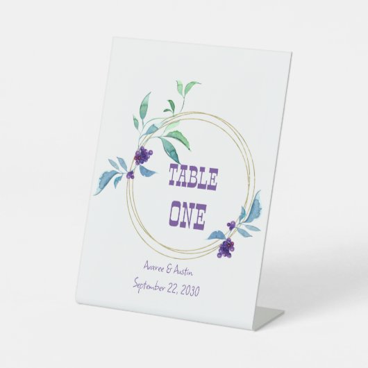 Blaubeeren Tabletop Sockelschild (Vorderseite)