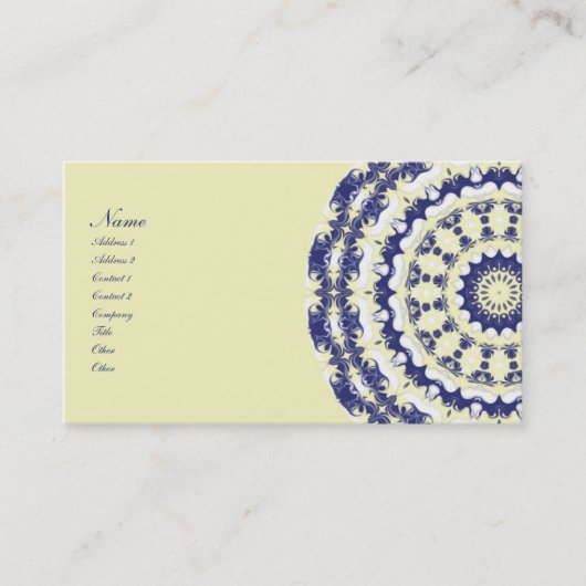 Blaubeeren u. SahneKaleidoskop Visitenkarte (Vorderseite)