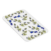 Blaubeeren und Blätter auf Dampfweinmagnet Magnet (Rechte Seite)