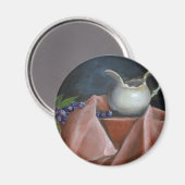 Blaubeeren und Creme Crop Magnet (Vorderseite/Rückseite)