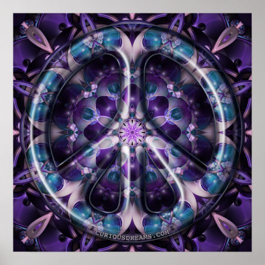 Blaubeeren und Creme Peace Poster (Vorne)