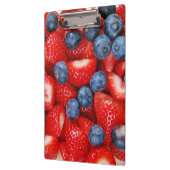 Blaubeeren und Erdbeeren Klemmbrett (Links)
