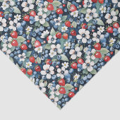 Blaubeeren und Erdbeeren Seidenpapier (Ausschnitt)