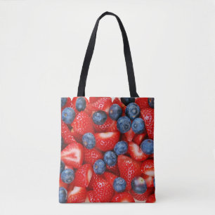 Blaubeeren und Erdbeeren Tasche