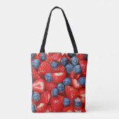 Blaubeeren und Erdbeeren Tasche (Rückseite)