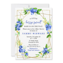 Blaubeeren und Laub Baby Shower