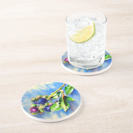 Blaubeeren Untersetzer (Seite)