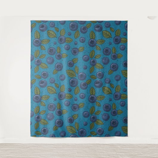 Blaubeeren Wandteppich (Vorderseite)