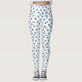 Blaubeeren Wasserfarben-Muster  Leggings (Vorderseite)