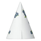 Blaubeeren-Wasserfarben-Party 1. Geburtstag Partyhütchen (Rückseite)