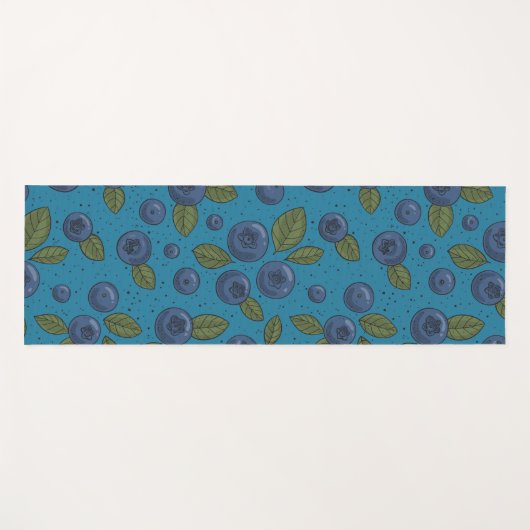 Blaubeeren Yogamatte (Vorderseite (Horizontal))
