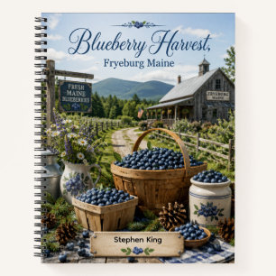 Blaubeerenernte Fryeburg Maine Personalisiert Notizblock