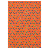 Blaubeerenfruchtmuster auf Orange Tischdecke (Vorderseite)