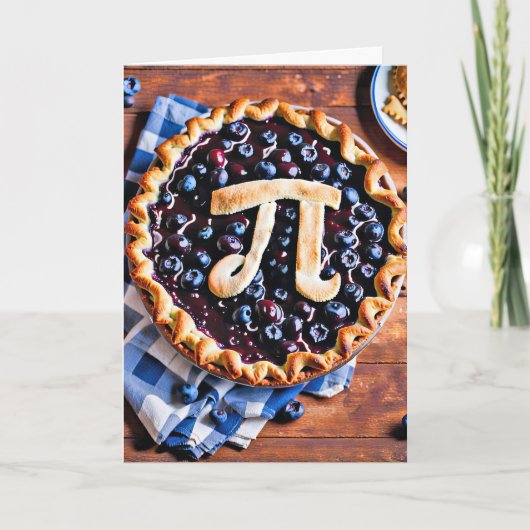 Blaubeerenkuchen am Tag der Geburt Karte (Vorderseite)