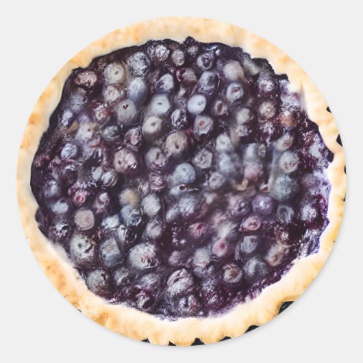 Blaubeerenkuchen und Extravaganter Kruste Runder Aufkleber (Vorderseite)