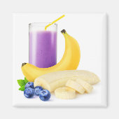Blaubeerensmoothie Magnet (Vorne)