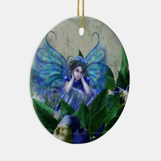 Blaubeerfee Keramik Ornament (Rechts)