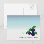 Blaubeerfrucht Postkarte (Vorne/Hinten)