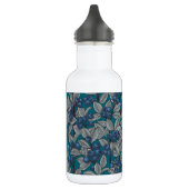 Blaubeergarten, blau und grau edelstahlflasche (Links)