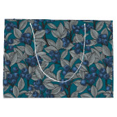 Blaubeergarten, blau und grau große geschenktüte (Rückseite)