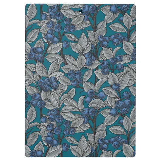 Blaubeergarten, blau und grau klemmbrett (Rückseite)