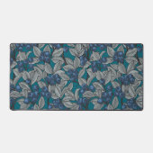 Blaubeergarten, blau und grau schreibtischunterlage (Vorderseite)