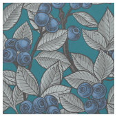 Blaubeergarten, blau und grau stoff (Nahaufnahme)