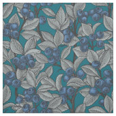 Blaubeergarten, blau und grau stoff (Muster)