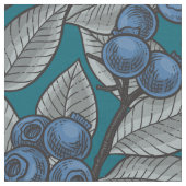 Blaubeergarten, blau und grau stoff (Nahaufnahme)