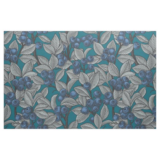 Blaubeergarten, blau und grau stoff (Fat Quarter (45,7 x 55,9 cm))