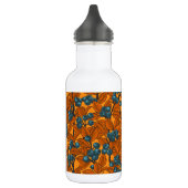 Blaubeergarten, blau und orange edelstahlflasche (Links)
