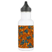 Blaubeergarten, blau und orange edelstahlflasche (Rechts)