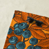 Blaubeergarten, blau und orange strandtuch (Beispiel)
