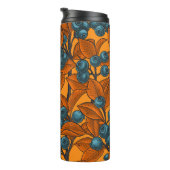 Blaubeergarten, blau und orange thermosbecher (Nach rechts gedreht)