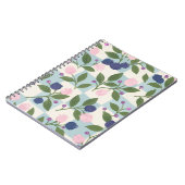 Blaubeergarten-Blumennotizbuch  Notizblock (Linke Seite)