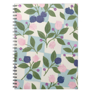 Blaubeergarten-Blumennotizbuch Notizblock