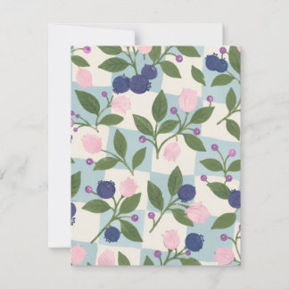 Blaubeergarten Blumenumschlag RSVP Karte