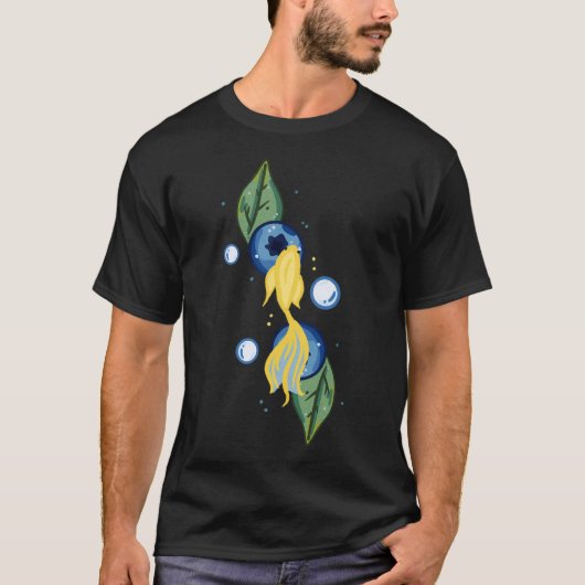 Blaubeergelber Fisch T-Shirt (Vorderseite)