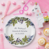 Blaubeerhochzeit personalisiert pappteller (Party)