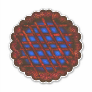 Blaubeerkuchen Aufkleber