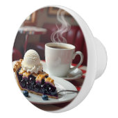 Blaubeerkuchen, Eiscreme & Kaffee Keramikknauf (Rechts)