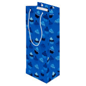 Blaubeerkuchen Geschenktüte Für Weinflaschen (Rückseite Schrägansicht)