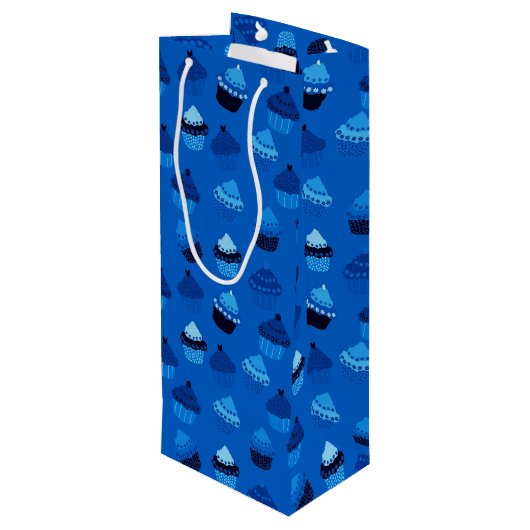 Blaubeerkuchen Geschenktüte Für Weinflaschen (Rückseite Schrägansicht)