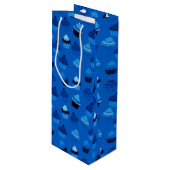 Blaubeerkuchen Geschenktüte Für Weinflaschen (Vorderseite Schrägansicht)