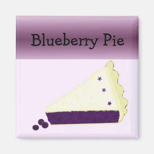 Blaubeerkuchen Magnet (Vorne)